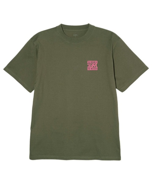 X-girl（エックスガール）の「2 BOX MILLS LOGO S/S TEE（Tシャツ/カットソー・レディース・ブラック/オリーブ/ホワイト・S/M/L/XL）」の13枚目の写真