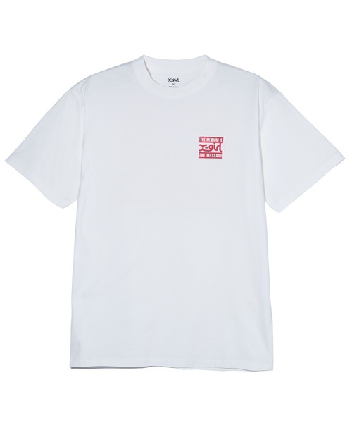 X-girl（エックスガール）の「2 BOX MILLS LOGO S/S TEE（Tシャツ/カットソー・レディース・ブラック/オリーブ/ホワイト・S/M/L/XL）」の12枚目の写真