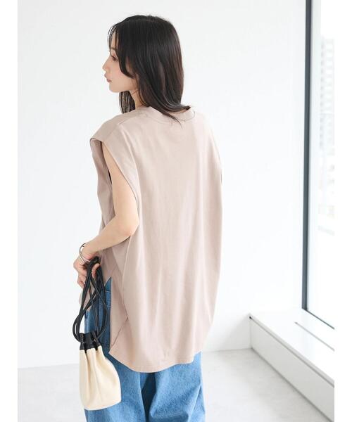 CRAFT STANDARD BOUTIQUE(クラフトスタンダードブティック)の「リメイクロゴノースリーブTee(Tシャツ/カットソー・レディース・ピンクベージュ/ブラック/オフホワイト・FREE)」の22枚目の写真