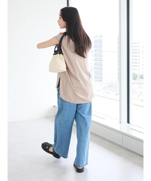 CRAFT STANDARD BOUTIQUE(クラフトスタンダードブティック)の「リメイクロゴノースリーブTee(Tシャツ/カットソー・レディース・ピンクベージュ/ブラック/オフホワイト・FREE)」の18枚目の写真