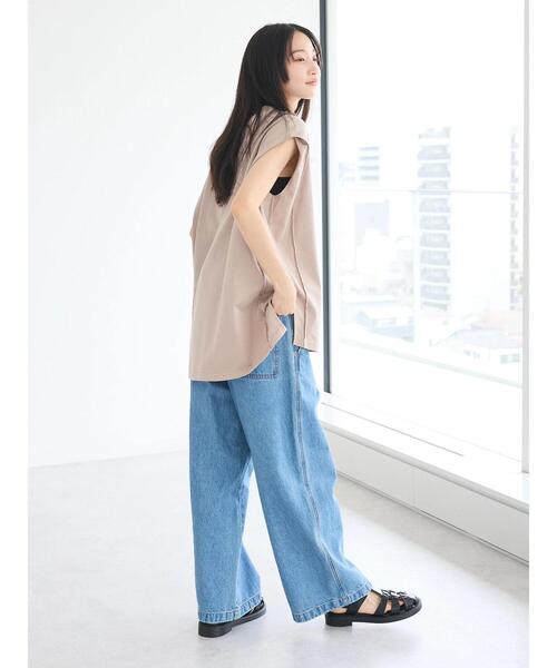 CRAFT STANDARD BOUTIQUE(クラフトスタンダードブティック)の「リメイクロゴノースリーブTee(Tシャツ/カットソー・レディース・ピンクベージュ/ブラック/オフホワイト・FREE)」の17枚目の写真