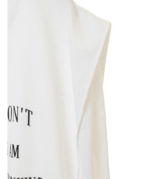 CRAFT STANDARD BOUTIQUE(クラフトスタンダードブティック)の「リメイクロゴノースリーブTee(Tシャツ/カットソー・レディース・ピンクベージュ/ブラック/オフホワイト・FREE)」の12枚目の写真