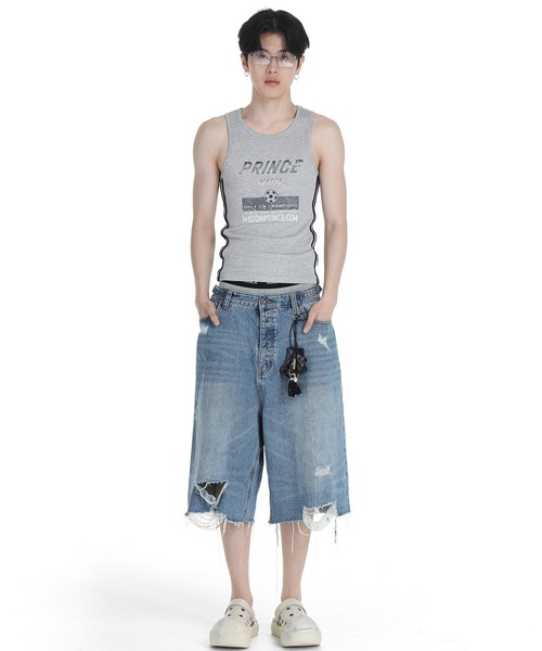 MASONPRINCE ワイドフレアデニムパンツ　 サイズs ライトブルー MASONPRINCE ワイドフレアデニムパンツ サイズs ライトブルー