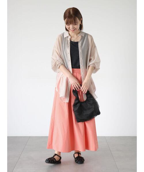 Lugnoncure(ルノンキュール)の「ラメ混ノースリーブトップス(Tシャツ/カットソー・レディース・グレー/ベージュ/ブラック・F)」の12枚目の写真