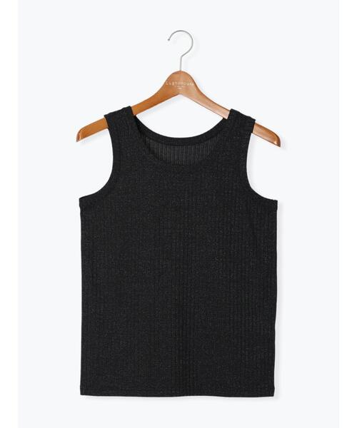 Lugnoncure(ルノンキュール)の「ラメ混ノースリーブトップス(Tシャツ/カットソー・レディース・グレー/ベージュ/ブラック・F)」の7枚目の写真