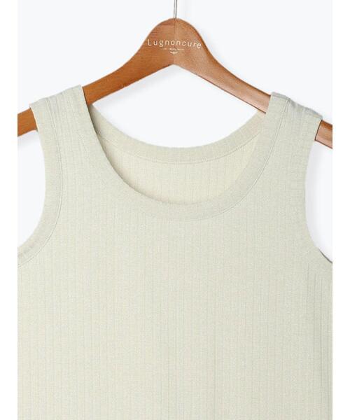 Lugnoncure(ルノンキュール)の「ラメ混ノースリーブトップス(Tシャツ/カットソー・レディース・グレー/ベージュ/ブラック・F)」の4枚目の写真