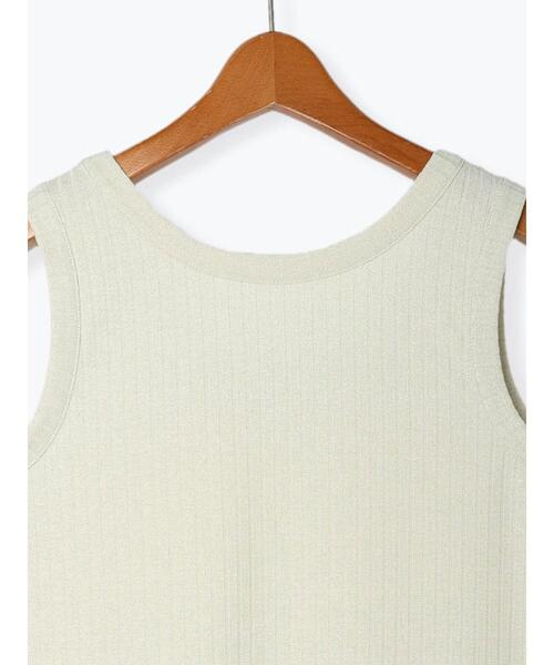 Lugnoncure(ルノンキュール)の「ラメ混ノースリーブトップス(Tシャツ/カットソー・レディース・グレー/ベージュ/ブラック・F)」の17枚目の写真