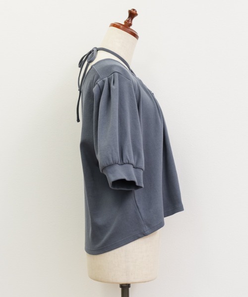 CLETTE（クレット）の「ホルターネックリブプルオーバー（Tシャツ/カットソー・レディース・ブラック/ブルー・LL/3L/4L）」の14枚目の写真