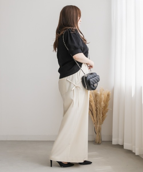 CLETTE（クレット）の「ホルターネックリブプルオーバー（Tシャツ/カットソー・レディース・ブラック/ブルー・LL/3L/4L）」の11枚目の写真