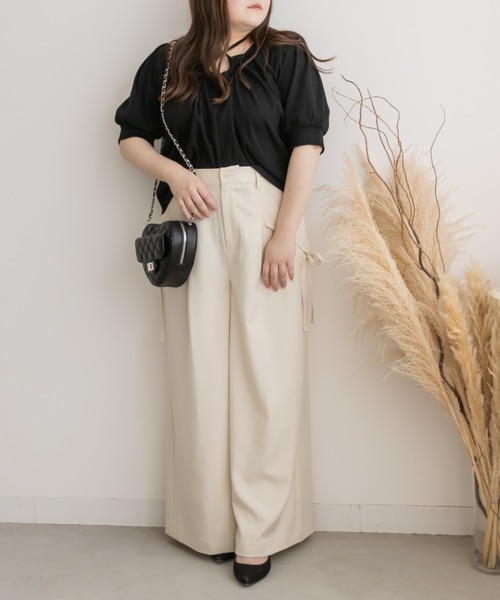 CLETTE（クレット）の「ホルターネックリブプルオーバー（Tシャツ/カットソー・レディース・ブラック/ブルー・LL/3L/4L）」の10枚目の写真