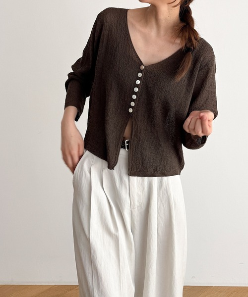 CANAL JEAN（キャナルジーン）の「El mar レーヨンVネックカーディガン