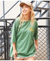 anap mimpi | メッセージ ワンポイント刺繍 コットン ビッグTシャツ(Tシャツ/カットソー)