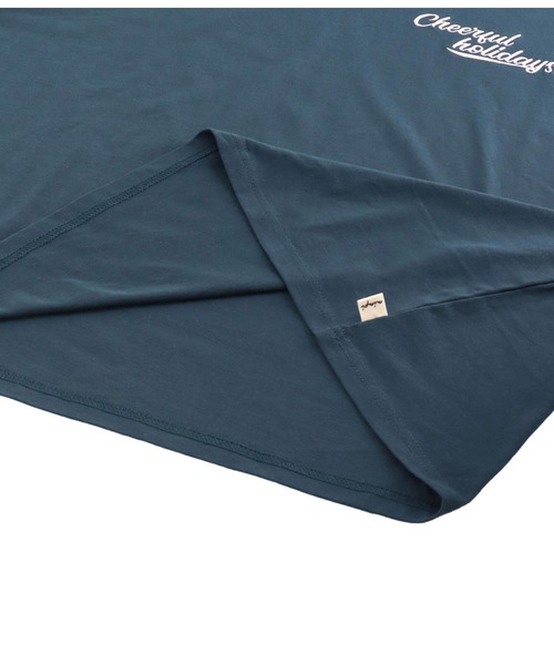 anap mimpi(アナップミンピ)の「メッセージ ワンポイント刺繍 コットン ビッグTシャツ(Tシャツ/カットソー・レディース・ネイビー/ホワイト/グリーン・FREE)」の6枚目の写真