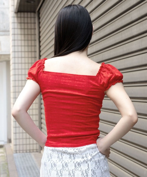 3.3 Field Trip （3.3フィールドトリップ）の「3.3 Field Trip／フリルレースTEE（Tシャツ/カットソー・レディース・グレー/ブラック/レッド・FREE）」の13枚目の写真