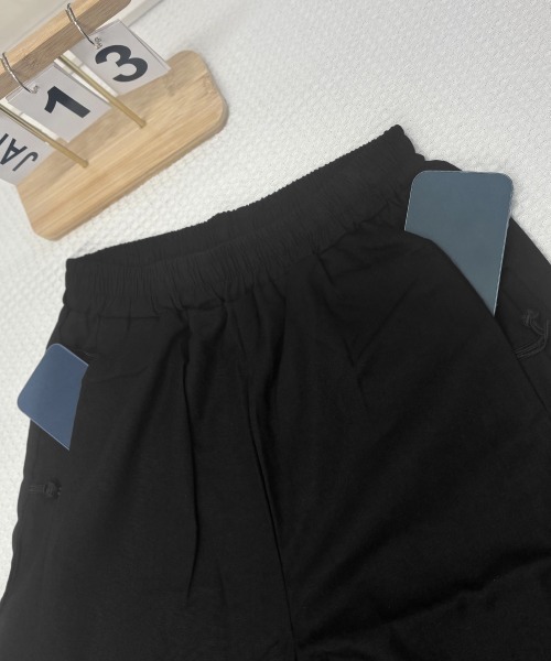 Miniministore(ミニミニストア)の「綿麻風ワイドパンツレディースリネンパンツ(カーゴパンツ・レディース・ブラウン/ブラック/ベージュ・FREE)」の19枚目の写真