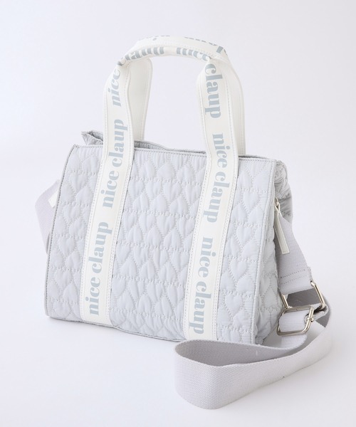 one after another NICE CLAUP（ワンアフターアナザーナイスクラップ）の「ハートキルティングミニトートバッグ/WEB限定アイテム（ショルダーバッグ・レディース・ブラック/アイボリー/ピンク/ベージュ/ブルー系その他・FREE）」の4枚目の写真