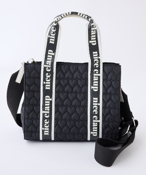 one after another NICE CLAUP（ワンアフターアナザーナイスクラップ）の「ハートキルティングミニトートバッグ/WEB限定アイテム（ショルダーバッグ・レディース・ブラック/アイボリー/ピンク/ベージュ/ブルー系その他・FREE）」の12枚目の写真