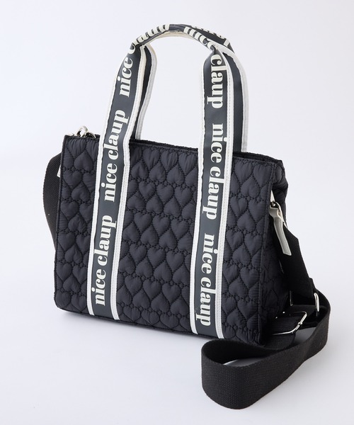 one after another NICE CLAUP（ワンアフターアナザーナイスクラップ）の「ハートキルティングミニトートバッグ/WEB限定アイテム（ショルダーバッグ・レディース・ブラック/アイボリー/ピンク/ベージュ/ブルー系その他・FREE）」の13枚目の写真