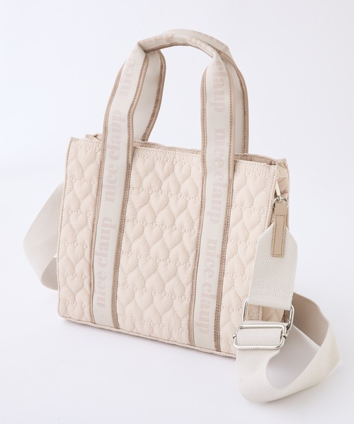 one after another NICE CLAUP（ワンアフターアナザーナイスクラップ）の「ハートキルティングミニトートバッグ/WEB限定アイテム（ショルダーバッグ・レディース・ブラック/アイボリー/ピンク/ベージュ/ブルー系その他・FREE）」の15枚目の写真