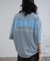 【THRASHER/スラッシャー】バックプリント ハーフスリーブ ビッグシルエットTシャツ