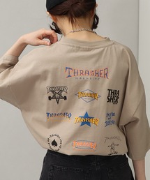【THRASHER/スラッシャー】バックプリント ハーフスリーブ ビッグシルエットTシャツ