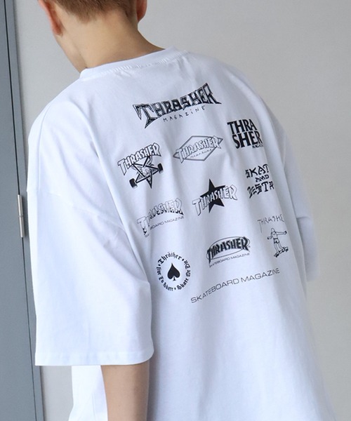 THRASHER（スラッシャー）の「【THRASHER/スラッシャー】バックプリント ハーフスリーブ ビッグシルエットTシャツ（Tシャツ/カットソー・メンズ・ホワイト系その他/ホワイト系その他2/ホワイト系その他3/ホワイト系その他4/ホワイト系その他5/ブラック系その他2/ブラック系その他3/ブラック系その他4/ブラック系その他5/グレー系その他2/グレー系その他3/ブラック系その他/グレー系その他/グレー系その他4/グレー系その他5/グリーン系その他/グリーン系その他2/グリーン系その他3/ベージュ系その他/ベージュ系その他2/ベージュ系その他4/グリーン系その他5/ベージュ系その他3/グリーン系その他4/ベージュ系その他5・M/L/LL）」の3枚目の写真