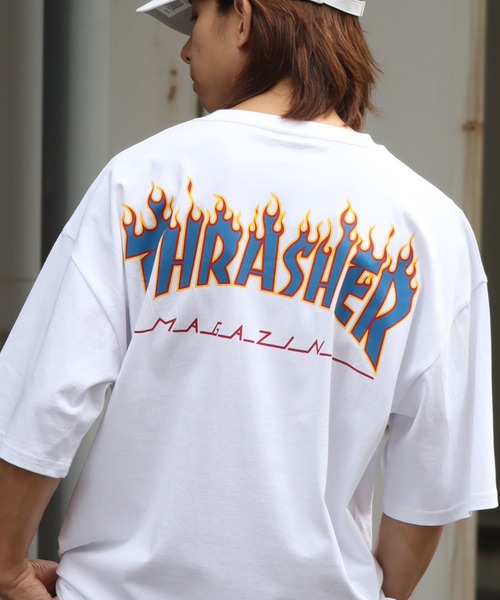 THRASHER（スラッシャー）の「【THRASHER/スラッシャー】バックプリント ハーフスリーブ ビッグシルエットTシャツ（Tシャツ/カットソー・メンズ・ホワイト系その他/ホワイト系その他2/ホワイト系その他3/ホワイト系その他4/ホワイト系その他5/ブラック系その他2/ブラック系その他3/ブラック系その他4/ブラック系その他5/グレー系その他2/グレー系その他3/ブラック系その他/グレー系その他/グレー系その他4/グレー系その他5/グリーン系その他/グリーン系その他2/グリーン系その他3/ベージュ系その他/ベージュ系その他2/ベージュ系その他4/グリーン系その他5/ベージュ系その他3/グリーン系その他4/ベージュ系その他5・M/L/LL）」の4枚目の写真