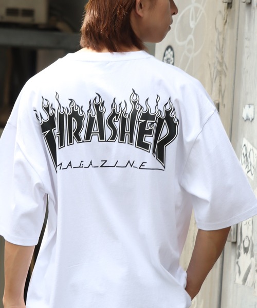 THRASHER（スラッシャー）の「【THRASHER/スラッシャー】バックプリント ハーフスリーブ ビッグシルエットTシャツ（Tシャツ/カットソー・メンズ・ホワイト系その他/ホワイト系その他2/ホワイト系その他3/ホワイト系その他4/ホワイト系その他5/ブラック系その他2/ブラック系その他3/ブラック系その他4/ブラック系その他5/グレー系その他2/グレー系その他3/ブラック系その他/グレー系その他/グレー系その他4/グレー系その他5/グリーン系その他/グリーン系その他2/グリーン系その他3/ベージュ系その他/ベージュ系その他2/ベージュ系その他4/グリーン系その他5/ベージュ系その他3/グリーン系その他4/ベージュ系その他5・M/L/LL）」の5枚目の写真