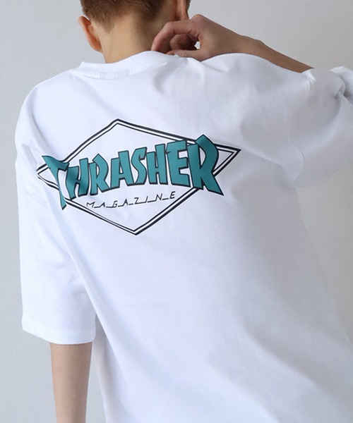 THRASHER（スラッシャー）の「【THRASHER/スラッシャー】バックプリント ハーフスリーブ ビッグシルエットTシャツ（Tシャツ/カットソー・メンズ・ホワイト系その他/ホワイト系その他2/ホワイト系その他3/ホワイト系その他4/ホワイト系その他5/ブラック系その他2/ブラック系その他3/ブラック系その他4/ブラック系その他5/グレー系その他2/グレー系その他3/ブラック系その他/グレー系その他/グレー系その他4/グレー系その他5/グリーン系その他/グリーン系その他2/グリーン系その他3/ベージュ系その他/ベージュ系その他2/ベージュ系その他4/グリーン系その他5/ベージュ系その他3/グリーン系その他4/ベージュ系その他5・M/L/LL）」の6枚目の写真
