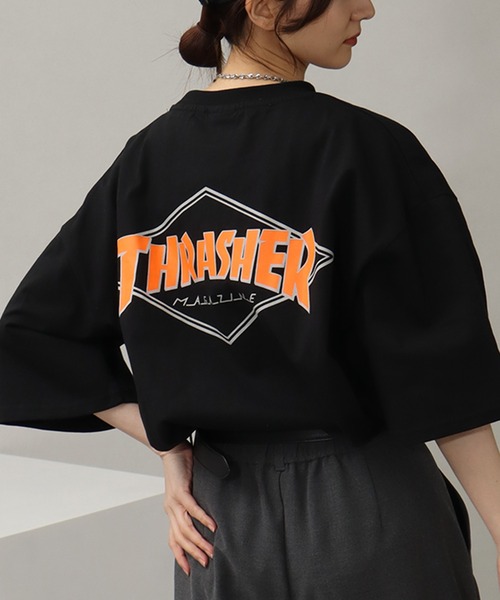 THRASHER（スラッシャー）の「【THRASHER/スラッシャー】バックプリント ハーフスリーブ ビッグシルエットTシャツ（Tシャツ/カットソー・メンズ・ホワイト系その他/ホワイト系その他2/ホワイト系その他3/ホワイト系その他4/ホワイト系その他5/ブラック系その他2/ブラック系その他3/ブラック系その他4/ブラック系その他5/グレー系その他2/グレー系その他3/ブラック系その他/グレー系その他/グレー系その他4/グレー系その他5/グリーン系その他/グリーン系その他2/グリーン系その他3/ベージュ系その他/ベージュ系その他2/ベージュ系その他4/グリーン系その他5/ベージュ系その他3/グリーン系その他4/ベージュ系その他5・M/L/LL）」の10枚目の写真