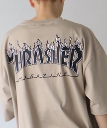 THRASHER（スラッシャー）の「【THRASHER/スラッシャー】バックプリント ハーフスリーブ ビッグシルエットTシャツ（Tシャツ/カットソー）」