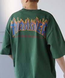 【THRASHER/スラッシャー】バックプリント ハーフスリーブ ビッグシルエットTシャツ