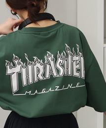 【THRASHER/スラッシャー】バックプリント ハーフスリーブ ビッグシルエットTシャツ