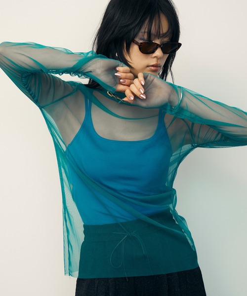 uyu.（ウユ）の「カップ付きバックオープンデザインキャミソール（キャミソール・レディース・ホワイト/レッド/ブルー/ブラック/グリーン/グレー・FREE）」の19枚目の写真