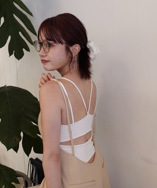 セール】カップ付きバックオープンデザインキャミソール