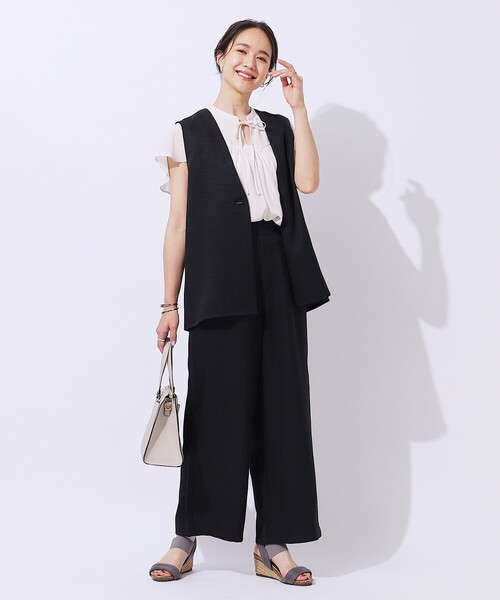 DRESKIP（ドレスキップ）の「◆【高レビュー/洗える/セットアップ可】サイドベルトがアクセント 大人のためのワイドパンツ（その他パンツ・レディース・ベージュ/ネイビー/カーキ・04/03/02）」の19枚目の写真