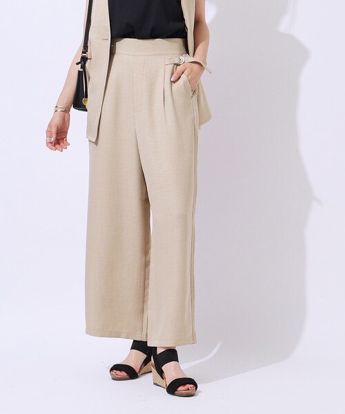 DRESKIP（ドレスキップ）の「◆【高レビュー/洗える/セットアップ可】サイドベルトがアクセント 大人のためのワイドパンツ（その他パンツ・レディース・ベージュ/ネイビー/カーキ・04/03/02）」の22枚目の写真