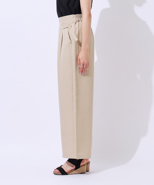 DRESKIP（ドレスキップ）の「◆【高レビュー/洗える/セットアップ可】サイドベルトがアクセント 大人のためのワイドパンツ（その他パンツ・レディース・ベージュ/ネイビー/カーキ・04/03/02）」の10枚目の写真