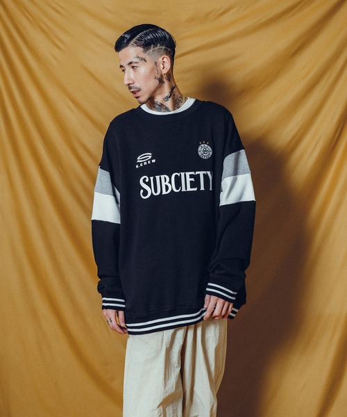 Subciety（サブサエティ）の「COLOR BLOCK SWEAT（スウェット・メンズ・グレー/ネイビー/ブラック・XX-LARGE/X-LARGE/LARGE/MEDIUM/SMALL）」の13枚目の写真