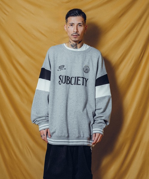 Subciety（サブサエティ）の「COLOR BLOCK SWEAT（スウェット・メンズ・グレー/ネイビー/ブラック・XX-LARGE/X-LARGE/LARGE/MEDIUM/SMALL）」の7枚目の写真