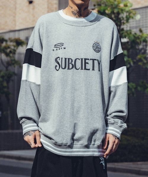 Subciety（サブサエティ）の「COLOR BLOCK SWEAT（スウェット・メンズ・グレー/ネイビー/ブラック・XX-LARGE/X-LARGE/LARGE/MEDIUM/SMALL）」の6枚目の写真