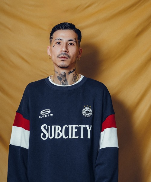 Subciety（サブサエティ）の「COLOR BLOCK SWEAT（スウェット・メンズ・グレー/ネイビー/ブラック・XX-LARGE/X-LARGE/LARGE/MEDIUM/SMALL）」の9枚目の写真