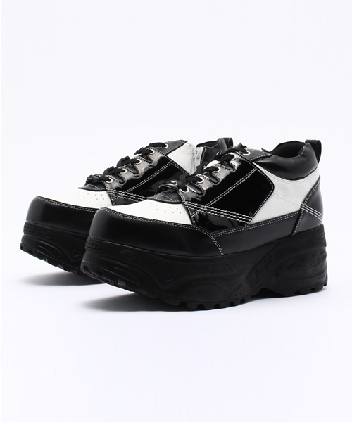 YOSUKE(ヨースケ)の「「YOSUKE/ヨースケ」メンズ厚底レースアップスニーカー(スニーカー・メンズ・ブラック×ホワイト/ブラック/ホワイト/カーキ/ピンク系その他/アニマル/レッド/ゴールド系その他・26/27/26.5/25.5)」の3枚目の写真