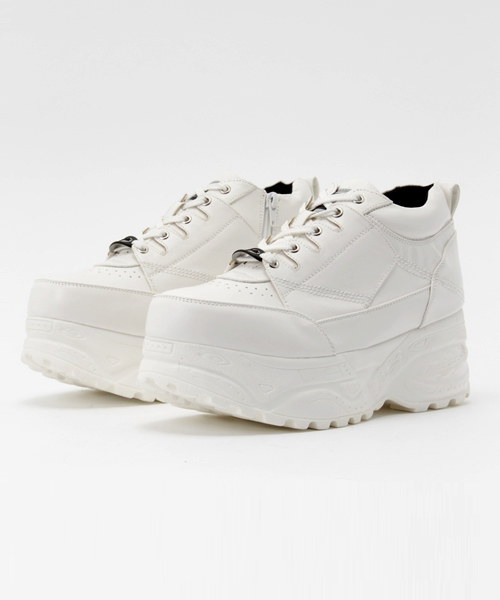 YOSUKE(ヨースケ)の「「YOSUKE/ヨースケ」メンズ厚底レースアップスニーカー(スニーカー・メンズ・ブラック×ホワイト/ブラック/ホワイト/カーキ/ピンク系その他/アニマル/レッド/ゴールド系その他・26/27/26.5/25.5)」の1枚目の写真