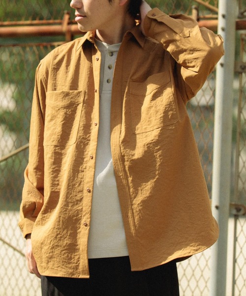 ITEMS URBANRESEARCH(アイテムズ アーバンリサーチ)の「ダブルポケットユーティリティーシャツ(シャツ/ブラウス・メンズ・ダークグレー/ブラウン系その他/カーキ・MEDIUM/LARGE)」の19枚目の写真