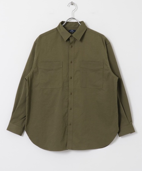 ITEMS URBANRESEARCH(アイテムズ アーバンリサーチ)の「ダブルポケットユーティリティーシャツ(シャツ/ブラウス・メンズ・ダークグレー/ブラウン系その他/カーキ・MEDIUM/LARGE)」の15枚目の写真