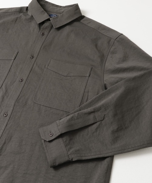 ITEMS URBANRESEARCH(アイテムズ アーバンリサーチ)の「ダブルポケットユーティリティーシャツ(シャツ/ブラウス・メンズ・ダークグレー/ブラウン系その他/カーキ・MEDIUM/LARGE)」の9枚目の写真