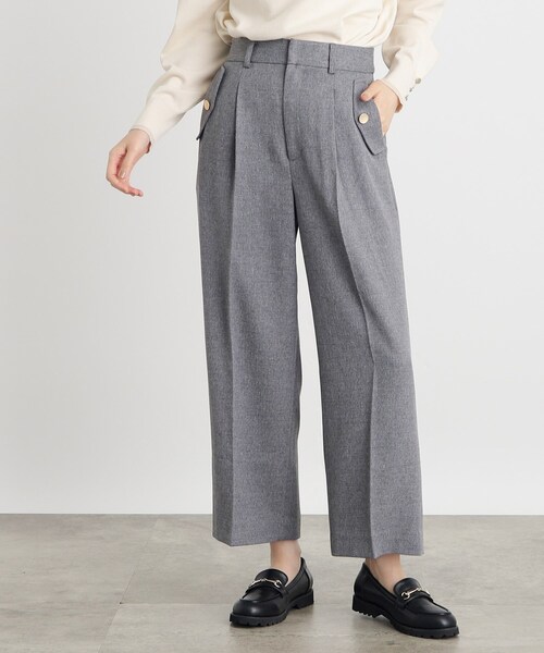 grove(グローブ)の「◆フラップポケットワイドパンツ(その他パンツ・レディース・グレー系3/ブラック/ブラウン系4/キャメル・03/02/00/01/04/05)」の2枚目の写真