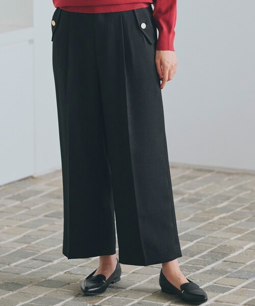 grove(グローブ)の「◆フラップポケットワイドパンツ(その他パンツ・レディース・グレー系3/ブラック/ブラウン系4/キャメル・03/02/00/01/04/05)」の1枚目の写真