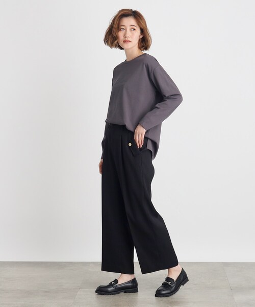 grove(グローブ)の「◆フラップポケットワイドパンツ(その他パンツ・レディース・グレー系3/ブラック/ブラウン系4/キャメル・03/02/00/01/04/05)」の9枚目の写真